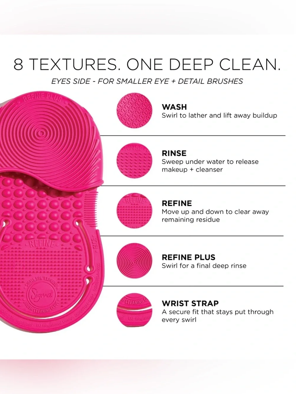 Sigma Cleaning Brushes Glove Sigma Spa Express Cleaning Glove For Brushes *NIB*